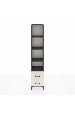 Arges Dolap 4 Raflı 2 Çekmeceli 44x30x221 Antrasit-Aytaşı