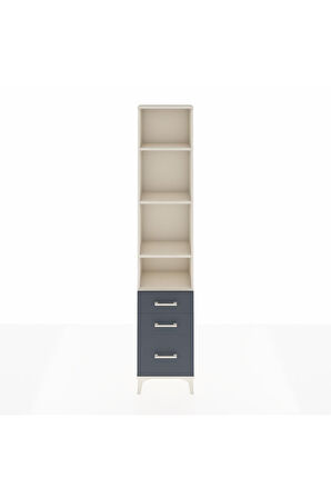 Arges Dolap 4 Raflı 3 Çekmeceli 44x30x221 Aytaşı-Antrasit
