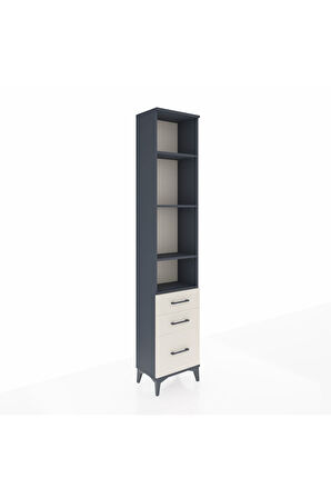 Arges Dolap 4 Raflı 3 Çekmeceli 44x30x221 Antrasit-Aytaşı