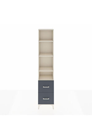 Arges Dolap 4 Raflı 2 Çekmeceli 44x30x221 Aytaşı-Antrasit