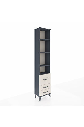 Arges Dolap 4 Raflı 3 Çekmeceli 44x30x221 Antrasit-Aytaşı