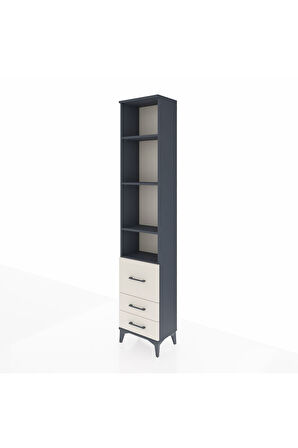 Arges Dolap 4 Raflı 3 Çekmeceli 44x30x221 Antrasit-Aytaşı