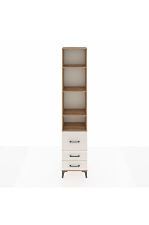 Arges Dolap 4 Raflı 3 Çekmeceli 44x30x221 Çam-Aytaşı