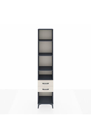 Arges Dolap 4 Raflı 2 Çekmeceli 44x30x221 Antrasit-Aytaşı