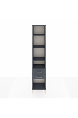 Arges Dolap 4 Raflı 2 Çekmeceli 44x30x221 Antrasit-Antrasit