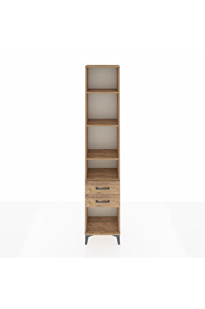 Arges Dolap 4 Raflı 2 Çekmeceli 44x30x221 Çam-Çam