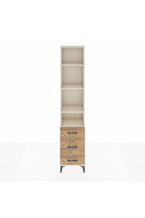 Arges Dolap 4 Raflı 3 Çekmeceli 44x30x221 Aytaşı-Çam