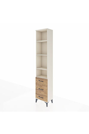 Arges Dolap 4 Raflı 3 Çekmeceli 44x30x221 Aytaşı-Çam