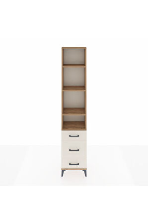 Arges Dolap 4 Raflı 3 Çekmeceli 44x30x221 Çam-Aytaşı