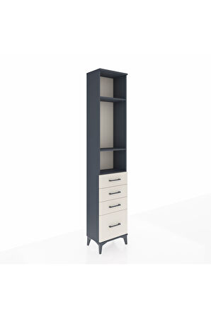 Arges Dolap 3 Raflı 4 Çekmeceli 44x30x221 Antrasit-Aytaşı