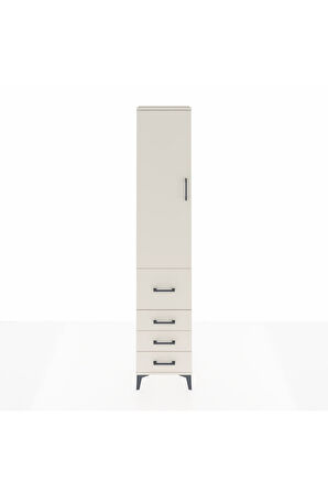 Arges Dolap 3 Raflı 4 Çekmeceli Tek Kapaklı 44x30x221 Aytaşı-Aytaşı
