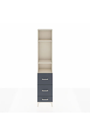 Arges Dolap 3 Raflı 3 Çekmeceli 44x30x221 Aytaşı-Antrasit