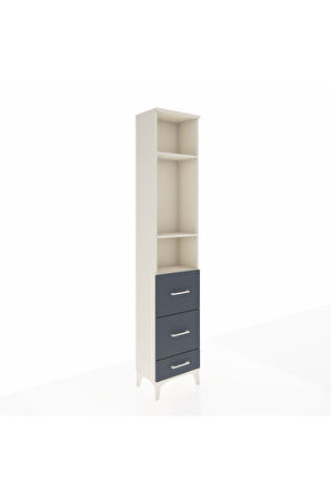 Arges Dolap 3 Raflı 3 Çekmeceli 44x30x221 Aytaşı-Antrasit
