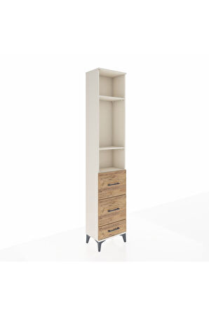Arges Dolap 3 Raflı 3 Çekmeceli 44x30x221 Aytaşı-Çam