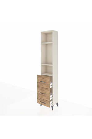 Arges Dolap 3 Raflı 3 Çekmeceli 44x30x221 Aytaşı-Çam
