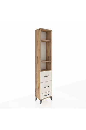 Arges Dolap 3 Raflı 3 Çekmeceli 44x30x221 Çam-Aytaşı