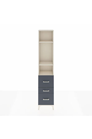 Arges Dolap 3 Raflı 3 Çekmeceli 44x30x221 Aytaşı-Antrasit