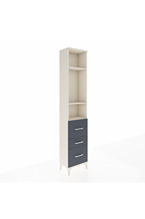 Arges Dolap 3 Raflı 3 Çekmeceli 44x30x221 Aytaşı-Antrasit