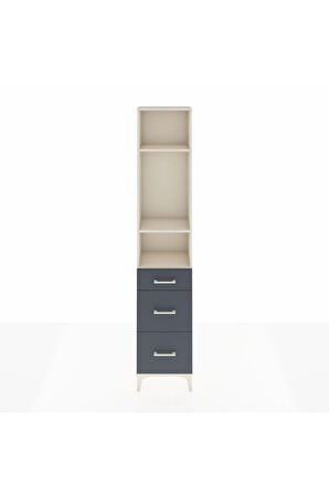 Arges Dolap 3 Raflı 3 Çekmeceli 44x30x221 Aytaşı-Antrasit
