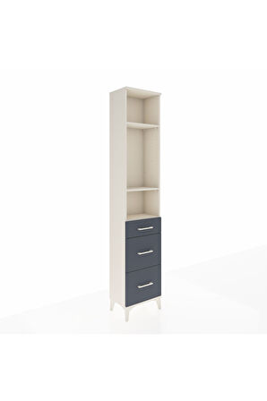 Arges Dolap 3 Raflı 3 Çekmeceli 44x30x221 Aytaşı-Antrasit