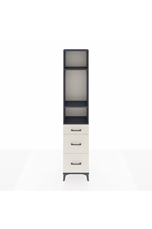 Arges Dolap 3 Raflı 3 Çekmeceli 44x30x221 Antrasit-Aytaşı