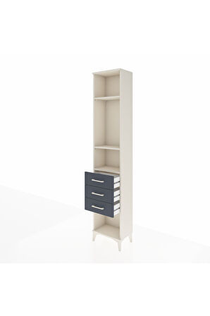 Arges Dolap 3 Raflı 3 Çekmeceli 44x30x221 Aytaşı-Antrasit