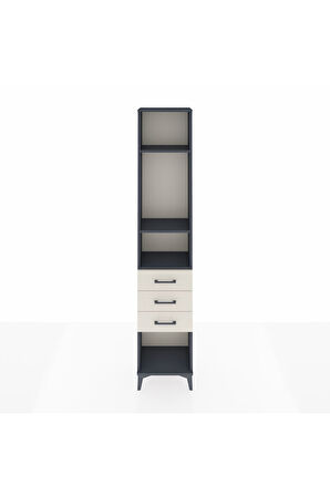 Arges Dolap 3 Raflı 3 Çekmeceli 44x30x221 Antrasit-Aytaşı