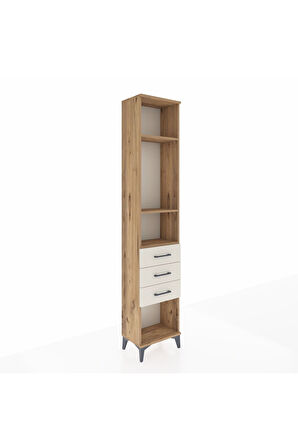 Arges Dolap 3 Raflı 3 Çekmeceli 44x30x221 Çam-Aytaşı