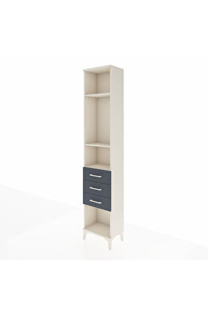 Arges Dolap 3 Raflı 3 Çekmeceli 44x30x221 Aytaşı-Antrasit