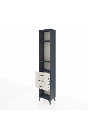 Arges Dolap 3 Raflı 3 Çekmeceli 44x30x221 Antrasit-Aytaşı