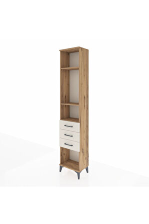 Arges Dolap 3 Raflı 3 Çekmeceli 44x30x221 Çam-Aytaşı