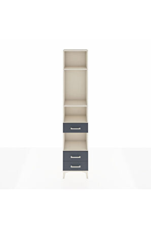 Arges Dolap 4 Raflı 3 Çekmeceli 44x30x221 Aytaşı-Antrasit