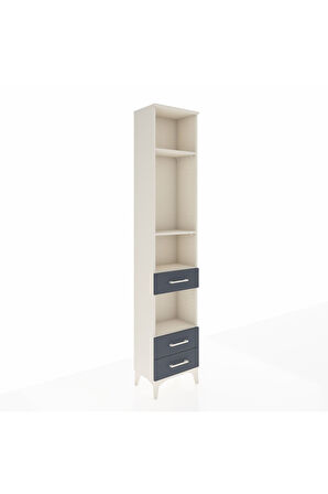 Arges Dolap 4 Raflı 3 Çekmeceli 44x30x221 Aytaşı-Antrasit