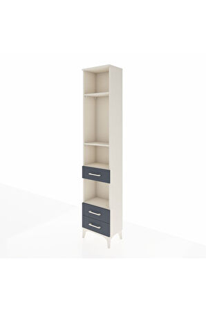 Arges Dolap 4 Raflı 3 Çekmeceli 44x30x221 Aytaşı-Antrasit
