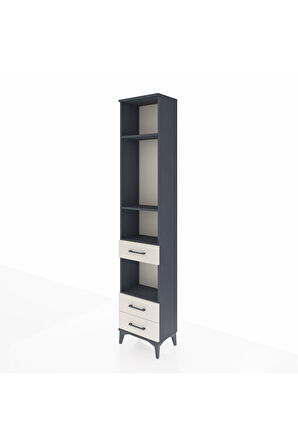 Arges Dolap 4 Raflı 3 Çekmeceli 44x30x221 Antrasit-Aytaşı