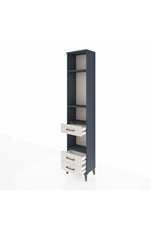 Arges Dolap 4 Raflı 3 Çekmeceli 44x30x221 Antrasit-Aytaşı