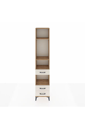Arges Dolap 4 Raflı 3 Çekmeceli 44x30x221 Çam-Aytaşı