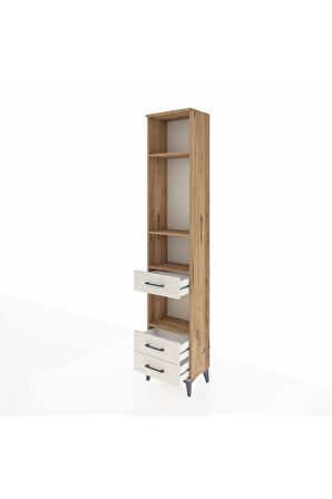 Arges Dolap 4 Raflı 3 Çekmeceli 44x30x221 Çam-Aytaşı