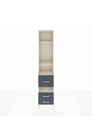Arges Dolap 4 Raflı 3 Çekmeceli 44x30x221 Aytaşı-Antrasit