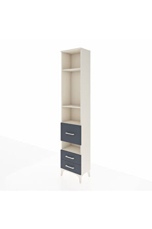 Arges Dolap 4 Raflı 3 Çekmeceli 44x30x221 Aytaşı-Antrasit