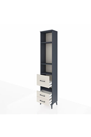 Arges Dolap 4 Raflı 3 Çekmeceli 44x30x221 Antrasit-Aytaşı