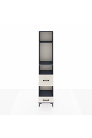 Arges Dolap 4 Raflı 2 Çekmeceli 44x30x221 Antrasit-Aytaşı