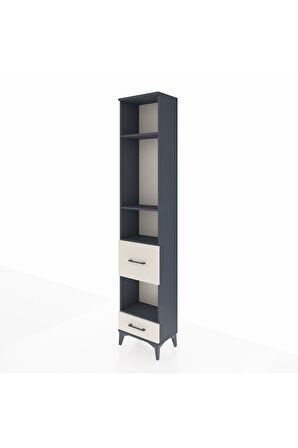 Arges Dolap 4 Raflı 2 Çekmeceli 44x30x221 Antrasit-Aytaşı