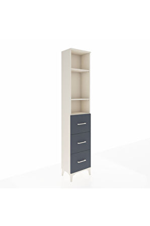 Arges Dolap 3 Raflı 3 Çekmeceli 44x30x221 Aytaşı-Antrasit