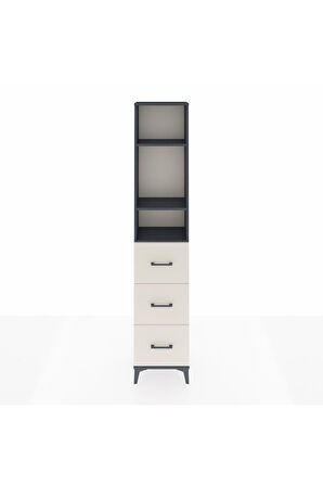 Arges Dolap 3 Raflı 3 Çekmeceli 44x30x221 Antrasit-Aytaşı