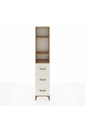Arges Dolap 3 Raflı 3 Çekmeceli 44x30x221 Çam-Aytaşı