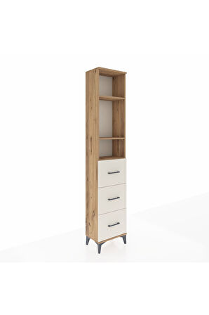 Arges Dolap 3 Raflı 3 Çekmeceli 44x30x221 Çam-Aytaşı