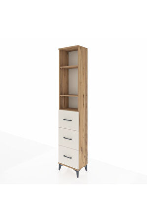Arges Dolap 3 Raflı 3 Çekmeceli 44x30x221 Çam-Aytaşı