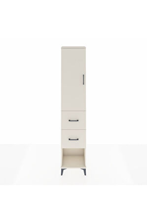 Arges Dolap 2 Raflı 2 Çekmeceli Tek Askılı 44x30x221 Aytaşı-Aytaşı