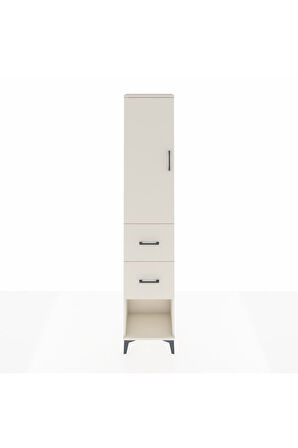 Arges Dolap 3 Raflı 2 Çekmeceli Tek Kapaklı 44x30x221 Aytaşı-Aytaşı